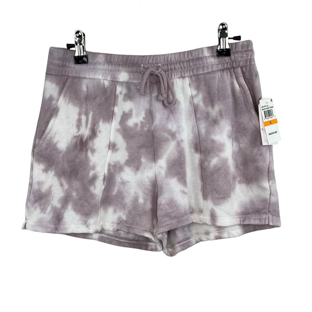 Hippie Rose Mauve Sand Tie Dye Sweat Shorts Womens XS Juniors Small NWT Cozy